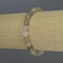 Bransoletka z labradorytu, gładkie kulki, średnica 7 mm, długość 18 cm, elastyczna
