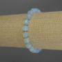 Bransoletka z kamieniem księżycowym (opalit) fasetowany sześcian, średnica 7 mm +/- koraliki 3 mm +/-, długość 18 cm, elastyczna