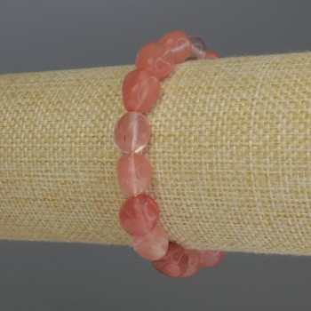 Bransoletka z chalcedonu fasetowanego, średnica koralików 9–13×9 mm, długość 18 cm, elastyczna