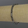 Bransoletka z laurvikitu, fasetowane kuleczki, średnica 4 mm, długość 18 cm, elastyczna