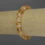 Bransoletka z cytrynem w kształcie rondeli, średnica 10×6 mm ±, z koralikami 3 mm ±, długość 18 cm, elastyczna