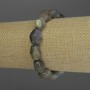 Bransoletka z labradorytu — wielokątne bryłki, średnica 14×10 mm, długość 18 cm, na elastycznej gumce