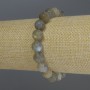 Bransoletka z labradorytu – gładkie kule o średnicy 8 mm, długość 18 cm, elastyczna