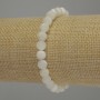Bransoletka z masy perłowej, gładkie kuleczki o średnicy 7 mm, długość 18 cm, na elastycznej gumce