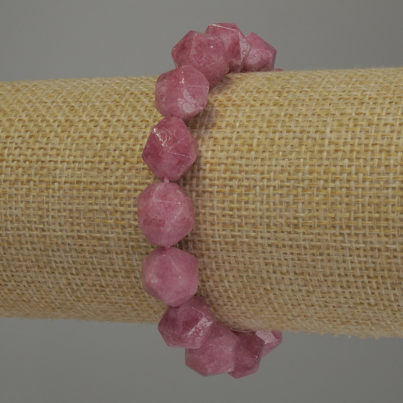 Bransoletka z turmalinu w formie wielokątów, średnica 12×10 mm, długość 18 cm, elastyczna