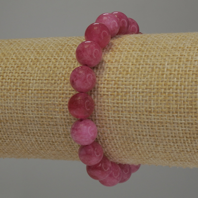 Bransoletka z turmalinu – gładkie kule, średnica 10 mm, długość 18 cm, elastyczna