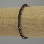 Bransoletka z granatu, fasetowana kulka, średnica 4 mm, długość 18 cm, elastyczna