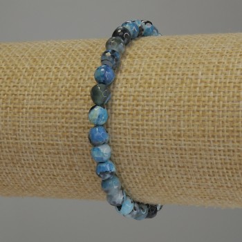 Bransoletka z agatu – kuleczki szlifowane, średnica 6 mm, długość 18 cm, stretch