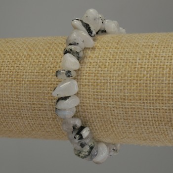 Bransoletka adular fasetowana, średnica 10×5–9 mm, długość 18 cm, na elastycznej gumce