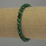 Bransoletka z malachitu, fasetowane kulki o średnicy 6 mm, długość 18 cm, elastyczna