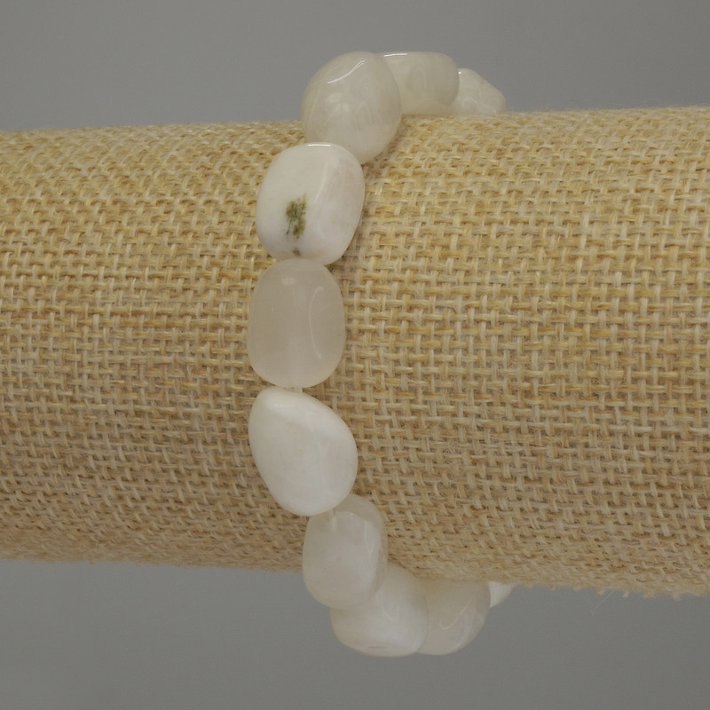 Bransoletka adular fasetowana, średnica 13×8 mm, długość 18 cm, elastyczna