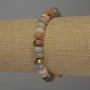 Bransoletka z jaspisu w kształcie rondeli, średnica 8×5 mm, elastyczna
