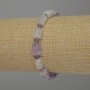 Bransoletka z ametystu fasetowanego, cylindryczna, średnica 10×7 mm, gładka kulka 4 mm, długość 18 cm, elastyczna