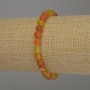 Bransoletka z pomarańczowego agatu, gładkie kuleczki o średnicy 6 mm, długość 18 cm, elastyczna