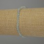 Bransoletka z akwamarynu, fasetowana kulka, średnica 4 mm, długość 18 cm, na elastycznej gumce