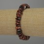 Bransoletka z czerwonego jaspisu, fasetowane koraliki, średnica 8×10 mm, długość 18 cm, elastyczna