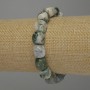 Bransoletka z agatu mechowego – fasetowane koraliki o średnicy 10–13×9–11 mm, długość 18 cm, elastyczna