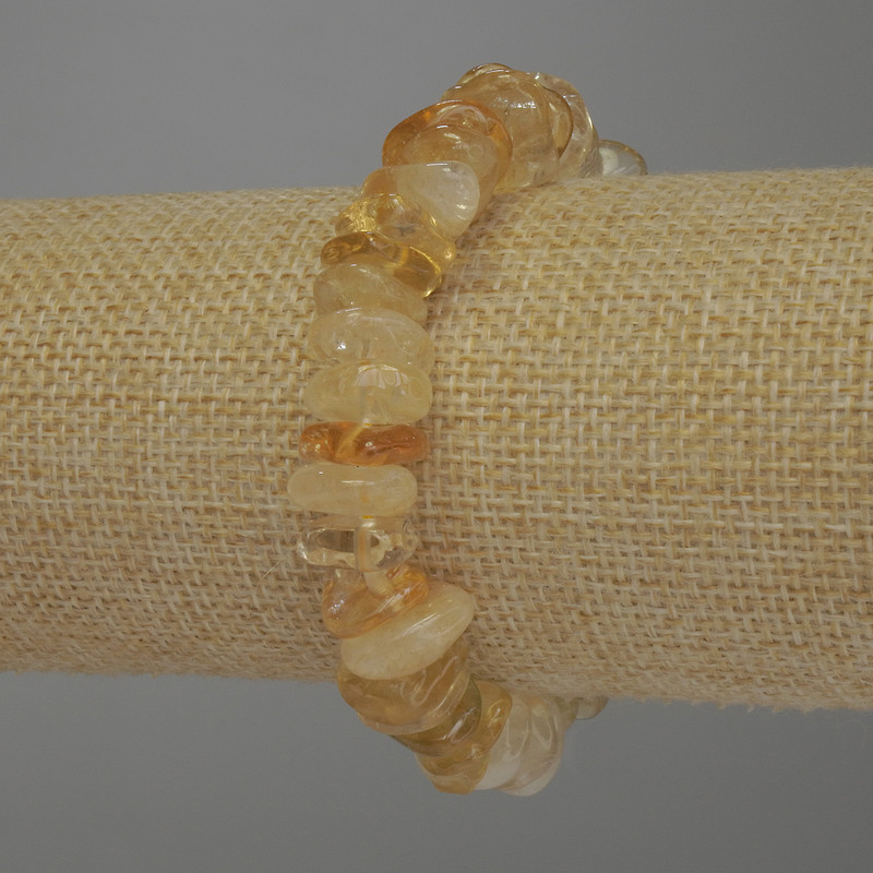 Bransoletka z cytryną fasetowaną, średnica 11–15×5 mm, długość 18 cm, elastyczna