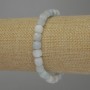 Bransoletka z akwamarynu fasetowanego w formie kostek, o wymiarach 7×7 mm, długość 18 cm, na elastycznej gumce