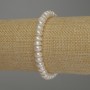 Bransoletka z pereł rzecznych, średnica 7×5 mm, 5 mm +/-, długość 18 cm (elastyczna)