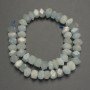 Koraliki z akwamarynu, fasetowane 10×8 mm na nici