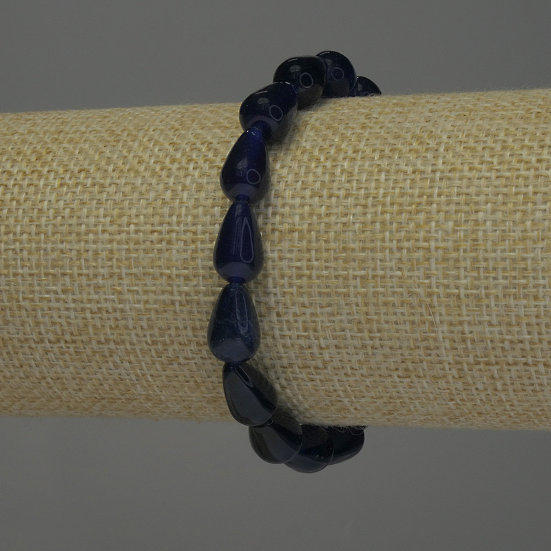 Bransoletka z tonowanego kwarcu w kształcie kropli 12×8 mm, długość 18 cm, na elastycznej gumce