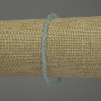 Bransoleta z naturalnego topazu, fasetowana moneta o średnicy 4 mm, długość 18 cm, na elastycznej nici