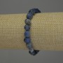 Bransoletka z sodalitu fasetowana, średnica koralików 9×8 mm, długość 18 cm +/- stretch