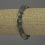 Bransoletka z labradorytu fasetowana, średnica 9–12×9 mm, długość 18 cm, elastyczna