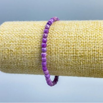 Bransoletka z fosfosyderytu, naturalny kamień, fasetowane kostki 4×4 mm ±, długość 18 cm (rozciągana)