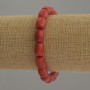Bransoletka z sztucznego koralu w formie walców, średnica 10×8 mm, długość 18 cm, elastyczna