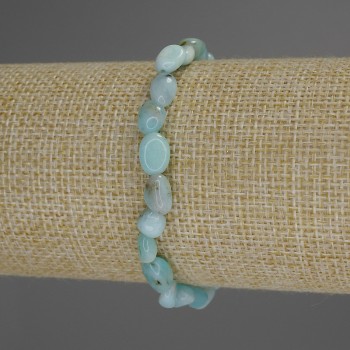 Bransoletka z larimaru fasetowanego, średnica 8×6 mm, długość 18 cm, elastyczna