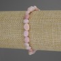 Bransoletka z różowego opalu fasetowana, średnica 8×6 mm, długość 18 cm, na gumce