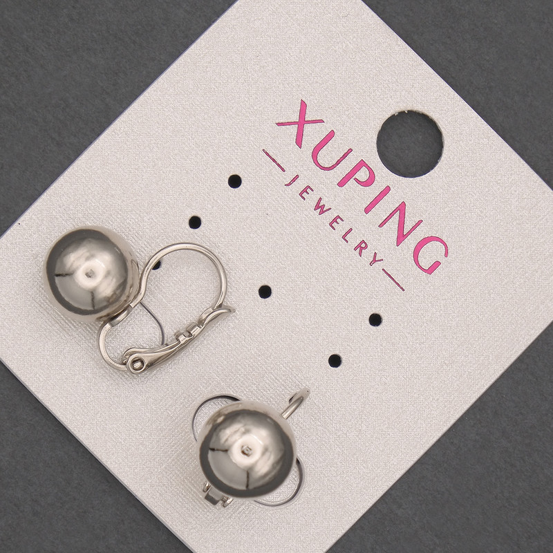 Kolczyki Xuping rhodiowane 10×15 mm