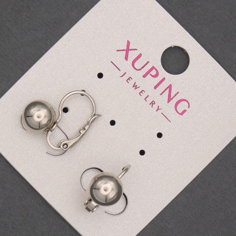Kolczyki Xuping rodowane 8×15 mm