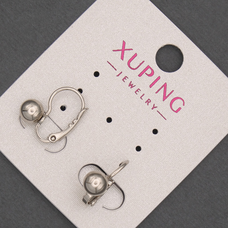 Kolczyki Xuping rhodiowane 6×15 mm