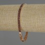 Bransoletka Xuping z pozłotą 18K i czerwonymi kryształami, grubość około 4,5 mm, długość 17–19 cm