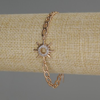 Bransoleta Xuping Pozłocenie 18K, średnica 5 mm, grubość 1,5 mm, długość 17–21 cm z przedłużanym łańcuszkiem