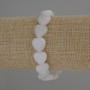 Bransoletka z białym kwarcem w kształcie serca, średnica 12×12 mm, długość 18 cm, elastyczna