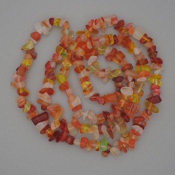 Koraliki mieszanki kamieni drobne, średnica 7–15×4–6 mm ±, na żyłce, długość 80 cm+