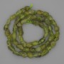 Koraliki z chryzolitu na nitce, fasetowane, średnica 9×5 mm ±, długość 39 cm
