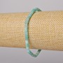 Bransoletka z amazonitu, naturalny kamień, szlif 4x4 mm, długość 18 cm +/- (elastyczna)
