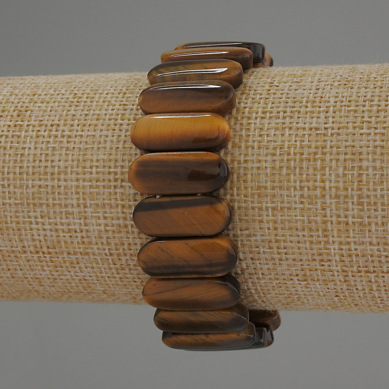 Bransoletka z tygrysiego oka, ogniwo 20×8 mm, długość 18 cm, elastyczna