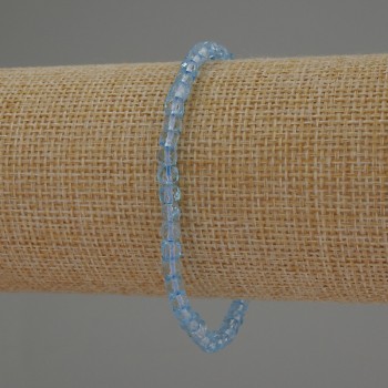 Bransoletka z topazu, naturalny kamień, szlifowany kostka, wymiary 4×4 mm, długość 18 cm, elastyczna