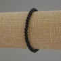 Bransoletka z agatu – gładkie kulki, średnica 4 mm, długość 18 cm, elastyczna