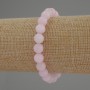 Bransoletka z kunzytu, gładka kulka, średnica 8 mm, długość 18 cm, elastyczna