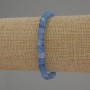 Bransoletka z szlifowanego akwamarynu, kubik 5 mm, długość 18 cm, elastyczna