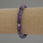 Bransoletka z naturalnego kamienia — fluoryt fasetowany sześcian, średnica ok. 7 mm, długość ok. 18 cm, elastyczna