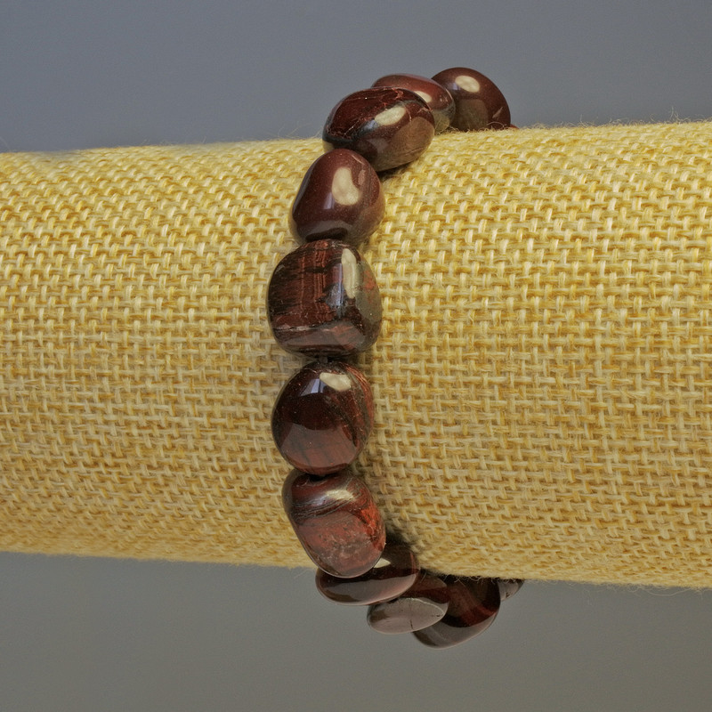 Bransoletka z naturalnego kamienia – tygrysie oko, fasetowana, średnica 13×11 mm ±, średnica 11×9 mm ±, długość 18 cm, elastyczna