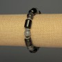 Bransoletka z agatu – cylindryczny agat, średnica 14×108 mm, koraliki 10 mm, długość 18 cm, elastyczna
